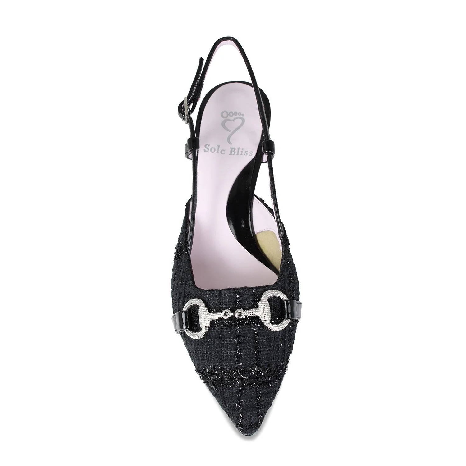 Addison: Black Tweed & Patent - Image 2