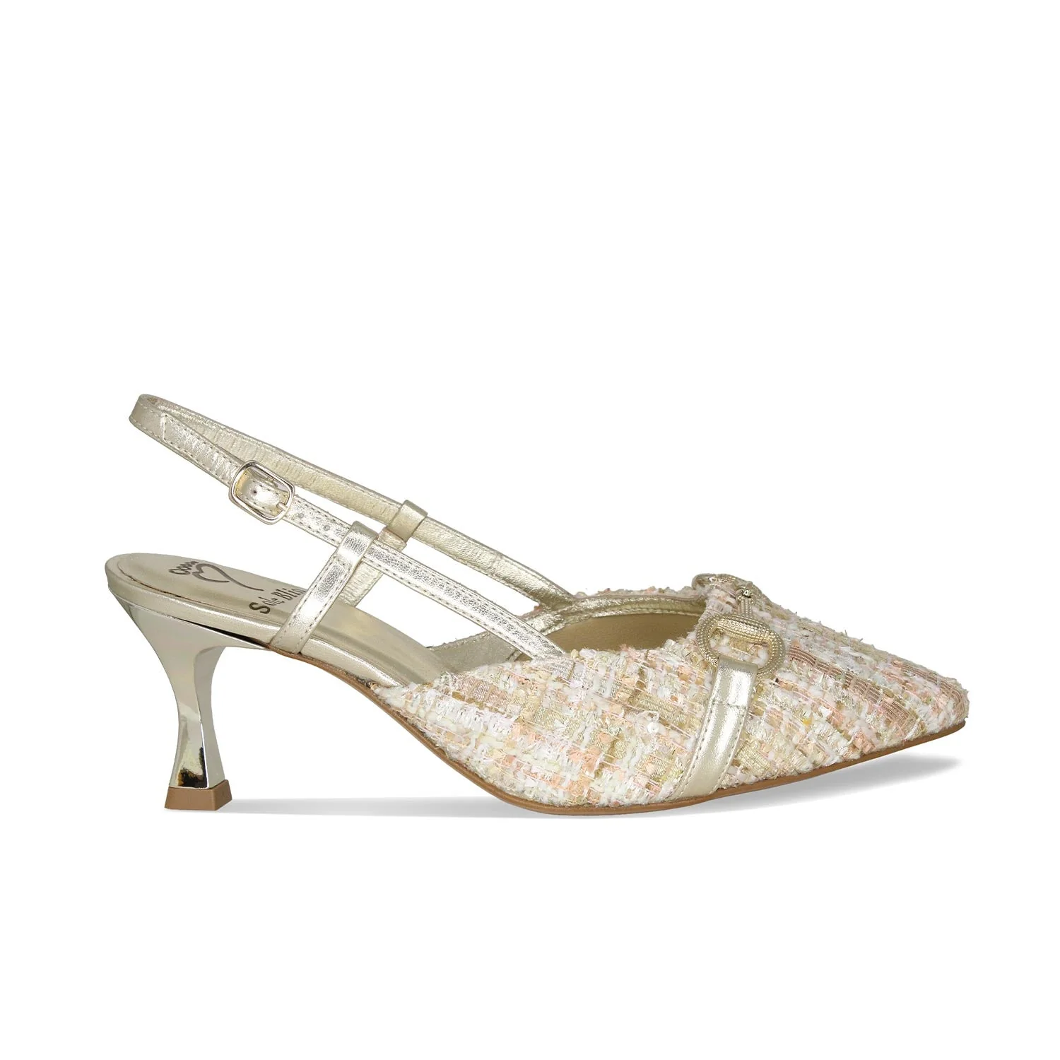 Addison: Metallic Tweed & Leather