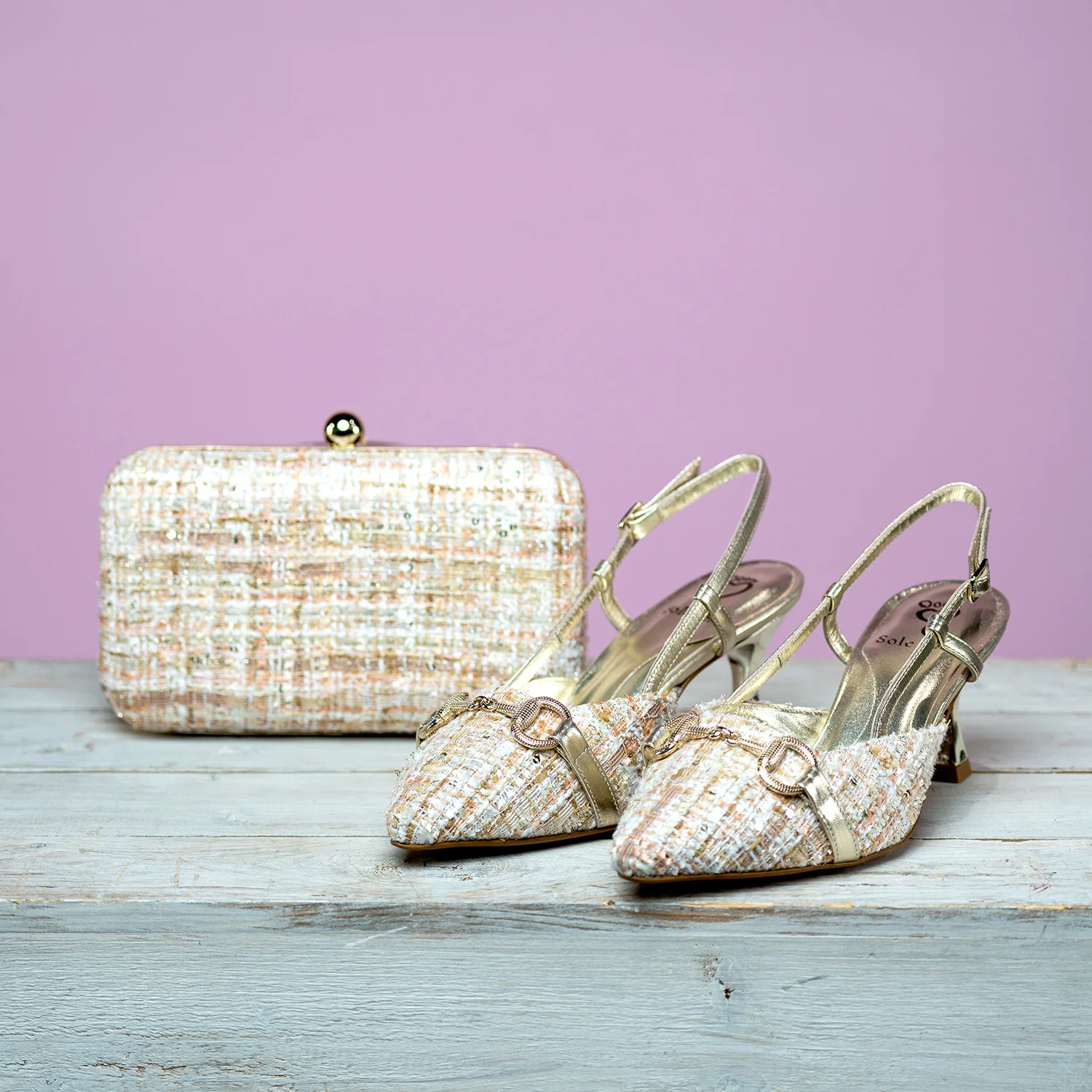 Addison: Metallic Tweed & Leather - Image 6