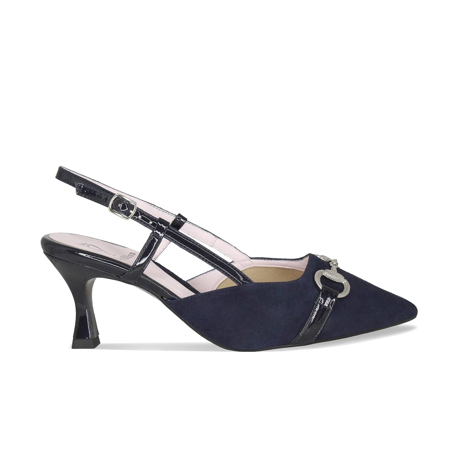 Addison: Navy Suede & Patent