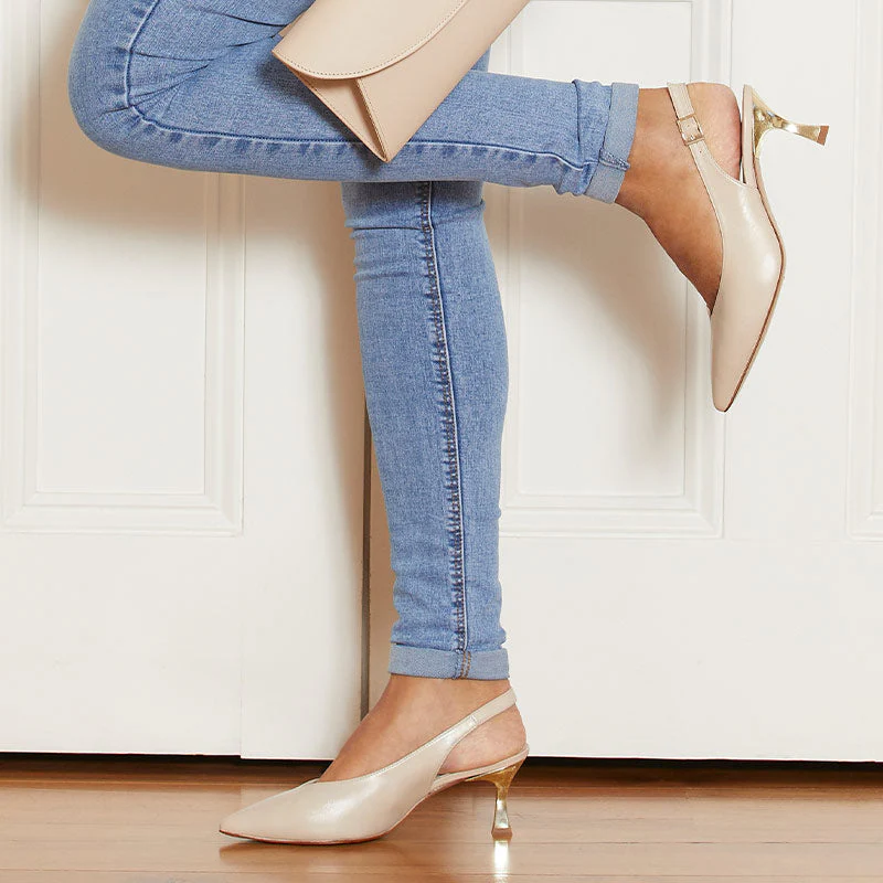 Audrey: Cream Leather - Image 4