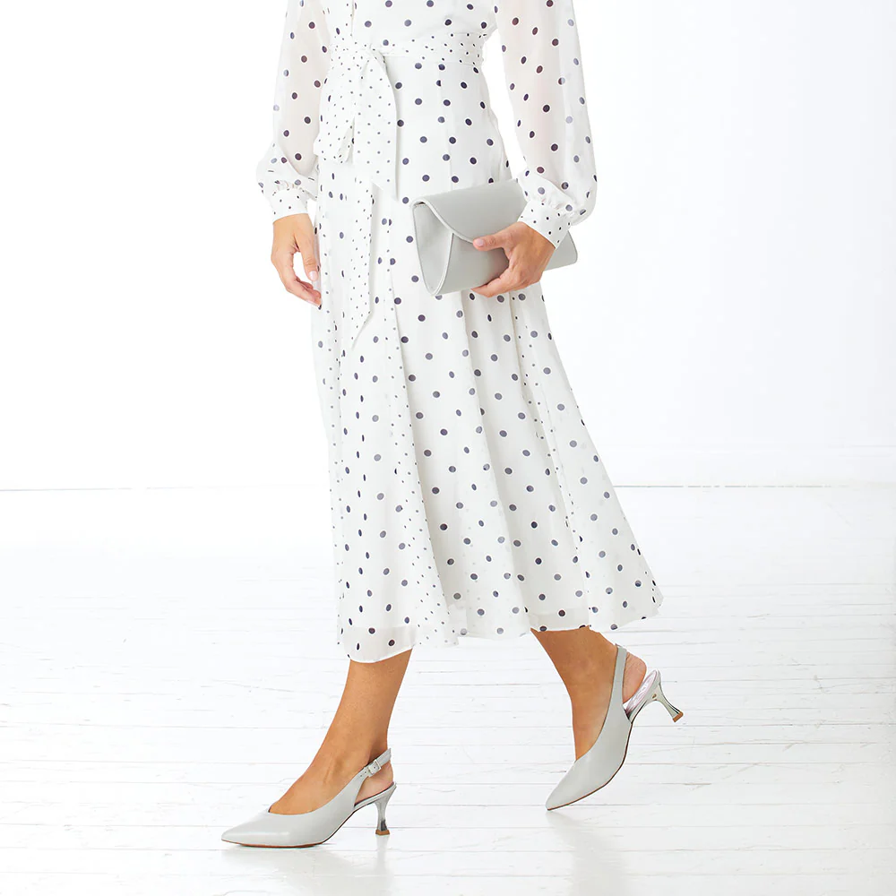 Audrey: Pale Grey Leather - Image 2