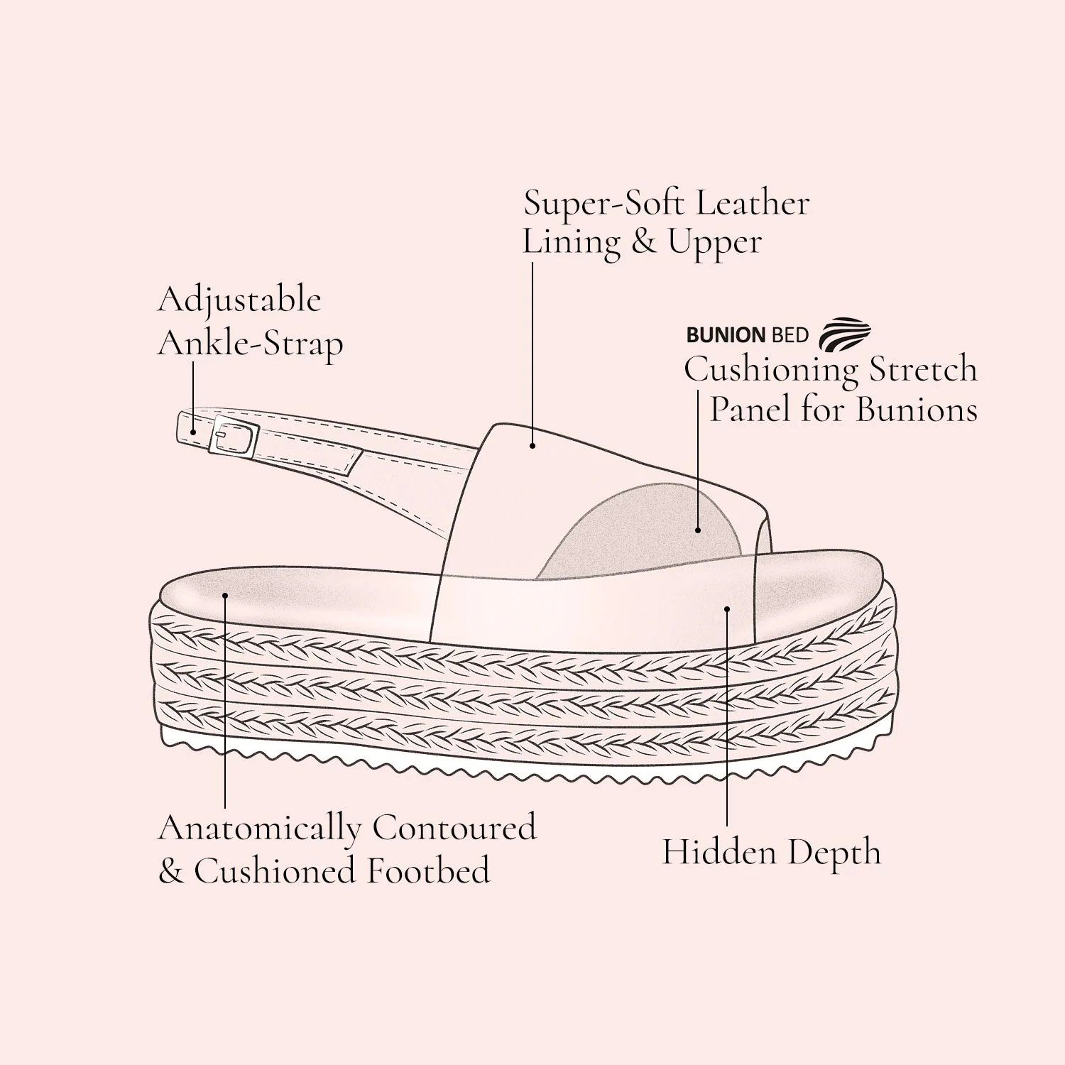 Bertie: Nude Suede & Metallic Leather - Image 5