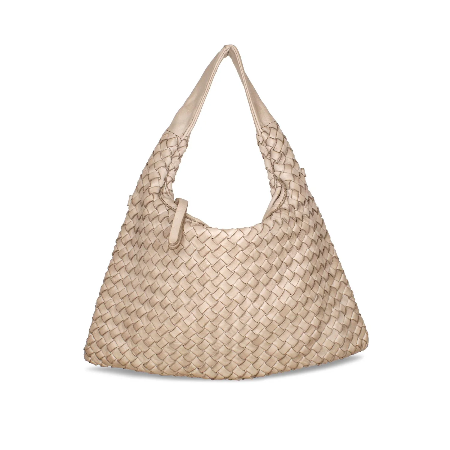 Bronte: Pale Taupe Weave Leather