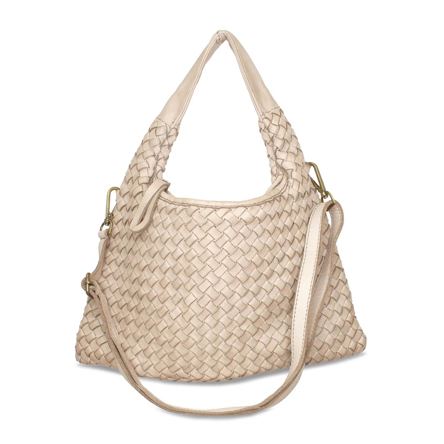 Bronte: Pale Taupe Weave Leather - Image 2