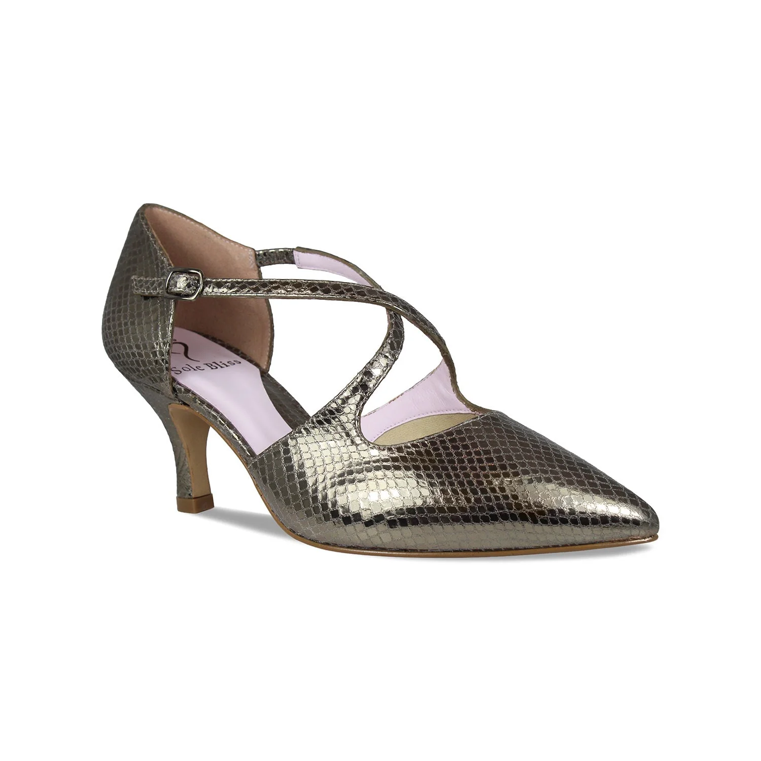 Cecilia: Bronze Snake Print Leather - Image 3