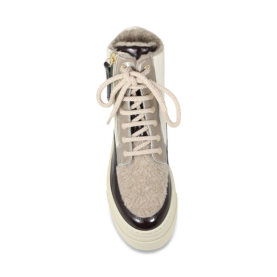 Destiny: Taupe Multi Patent & Wool Lining - Image 5