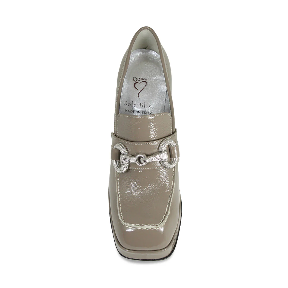Genevieve: Taupe Patent Leather - Image 3