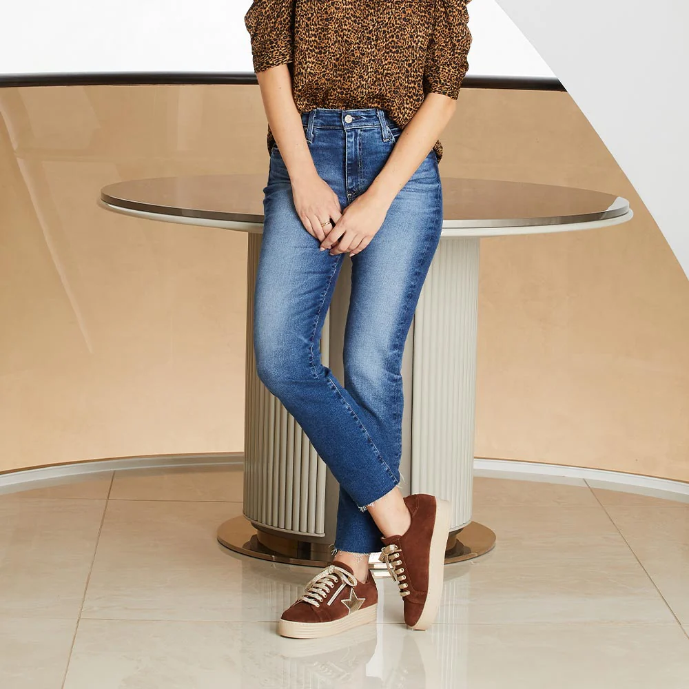 Hampton Star: Chestnut Suede & Gold - Image 2