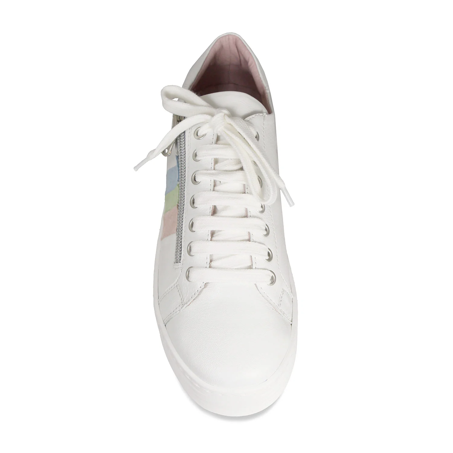 Hero-Stripe: White Leather & Multi Pastel - Image 7