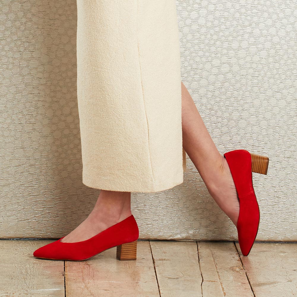 Ingrid: Coral Red Suede - Image 4