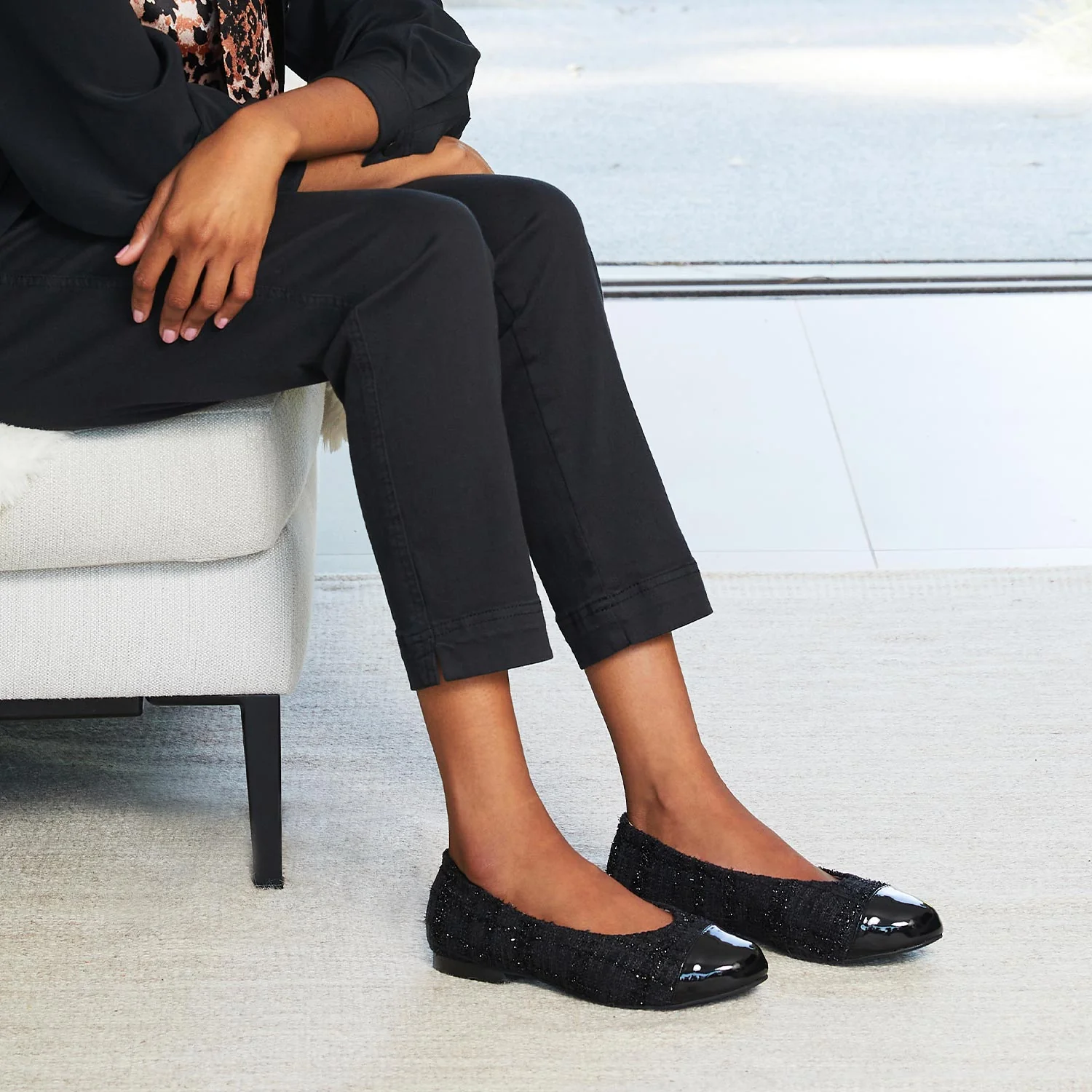 Luna: Black Tweed & Patent - Image 3