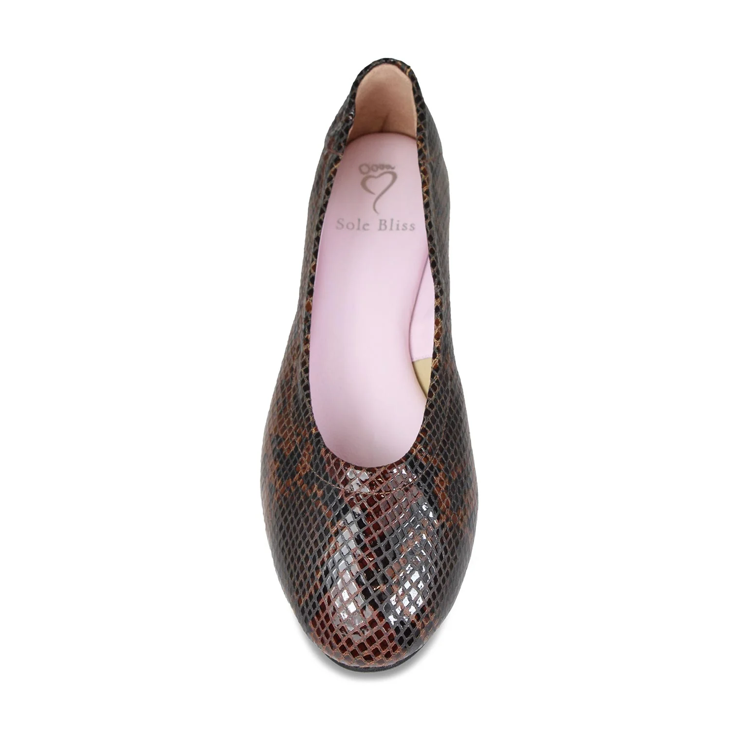 Luna: Brown Snake Print Leather - Image 3