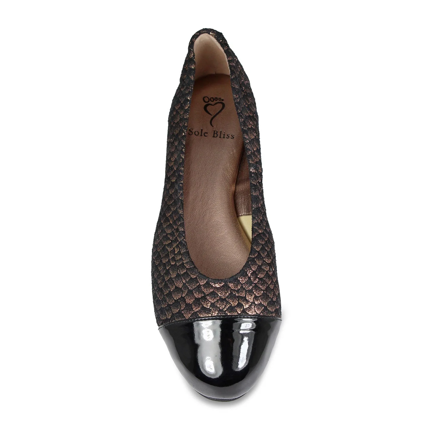 Luna: Metallic Suede & Black Patent - Image 3