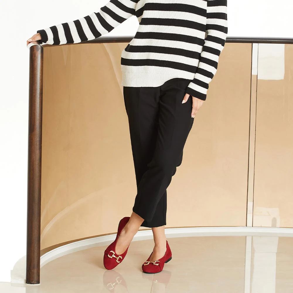 Lydia: Cherry Red Suede - Image 5