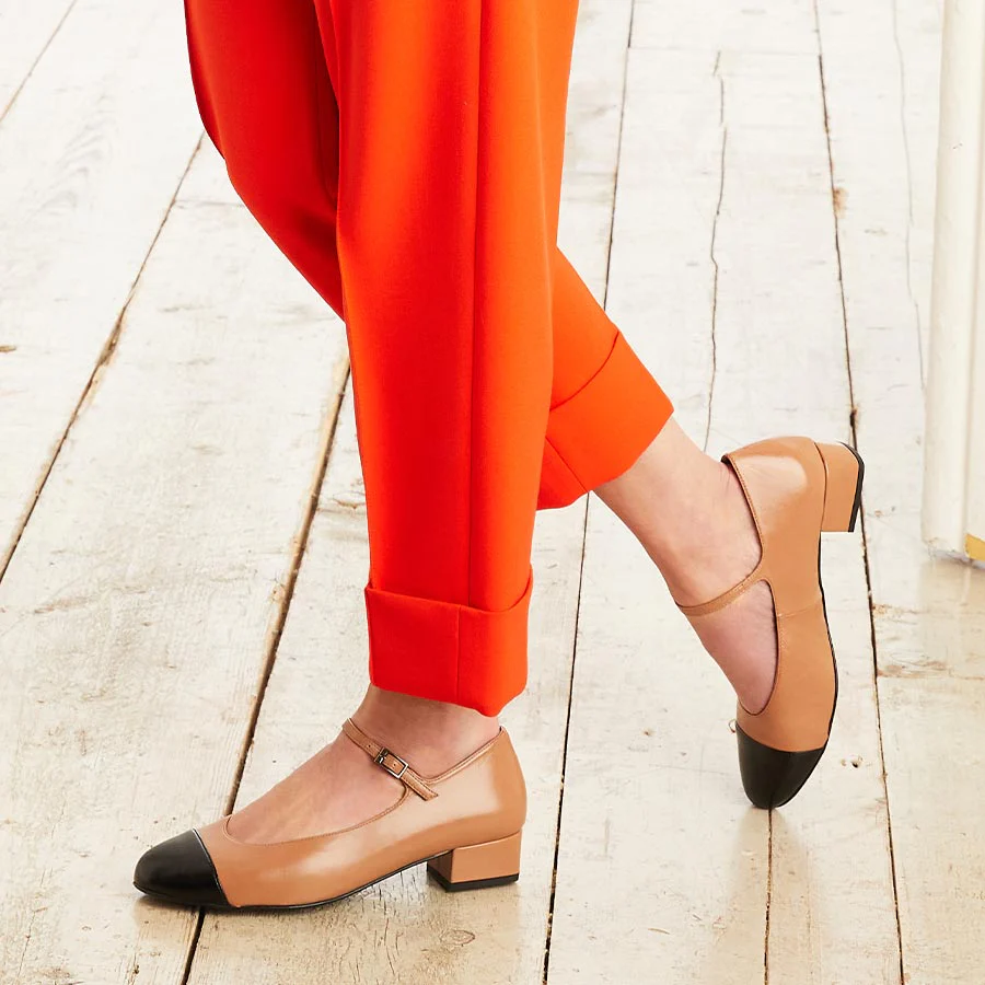 Nancy: Camel & Black Leather - Image 4