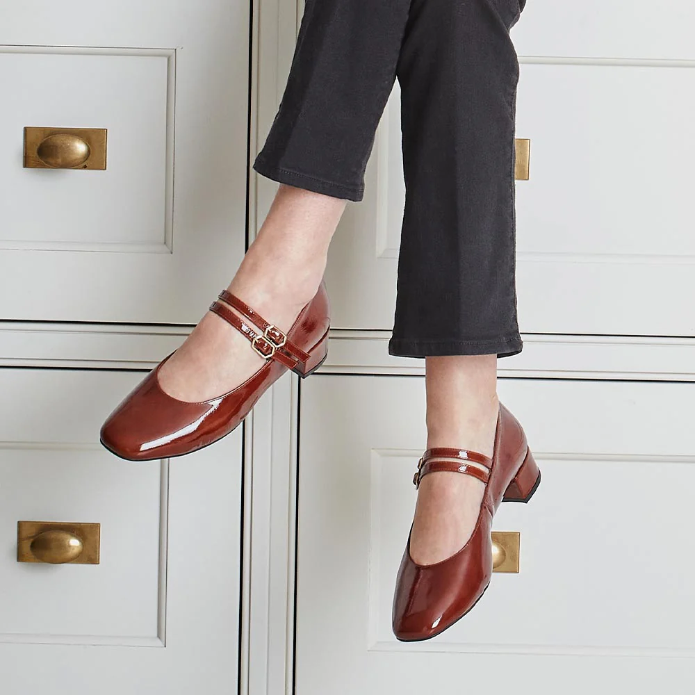 Orla: Chestnut Patent Leather - Image 2