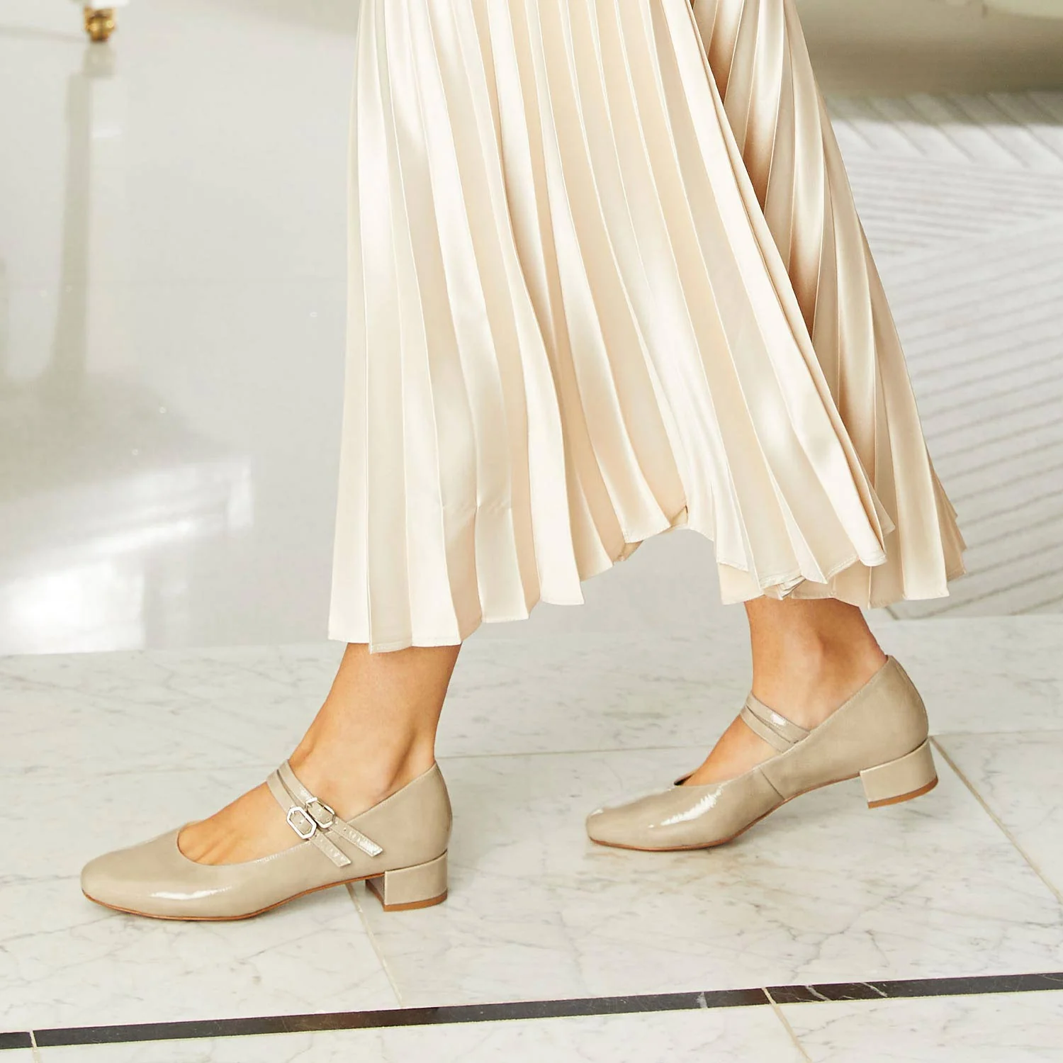 Orla: Taupe Patent Leather - Image 2