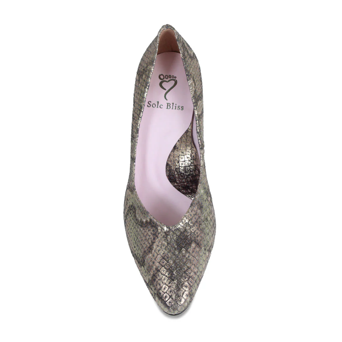 Paloma: Metallic Snake Print Leather - Image 4