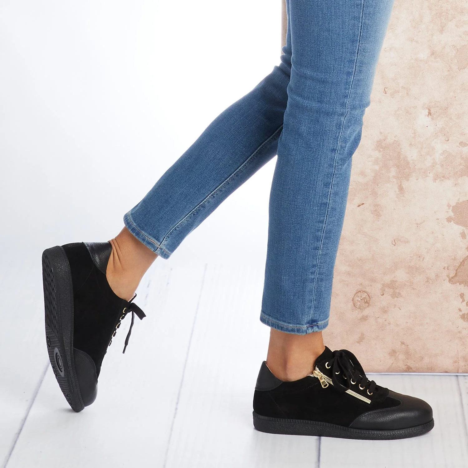 Pixie: Black Leather & Suede - Image 4