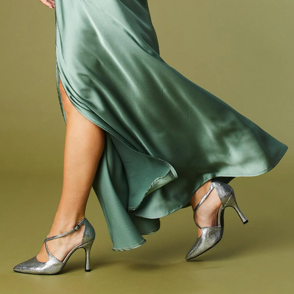 Poet: Silver Snake Print Leather - Image 4
