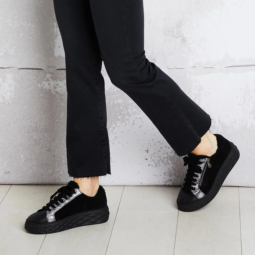 Porto Fur: Black Leather & Suede - Image 4