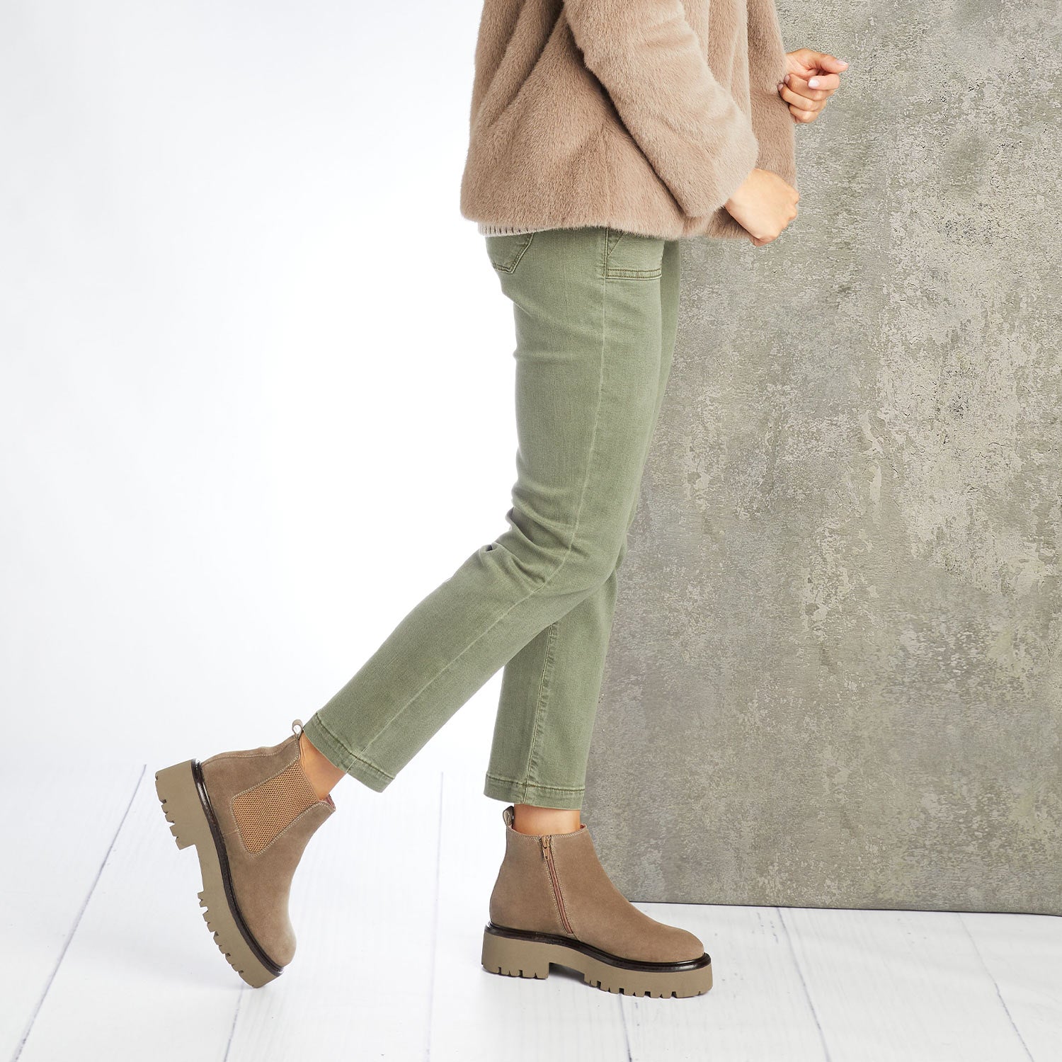 Rhea: Taupe Suede - Image 2