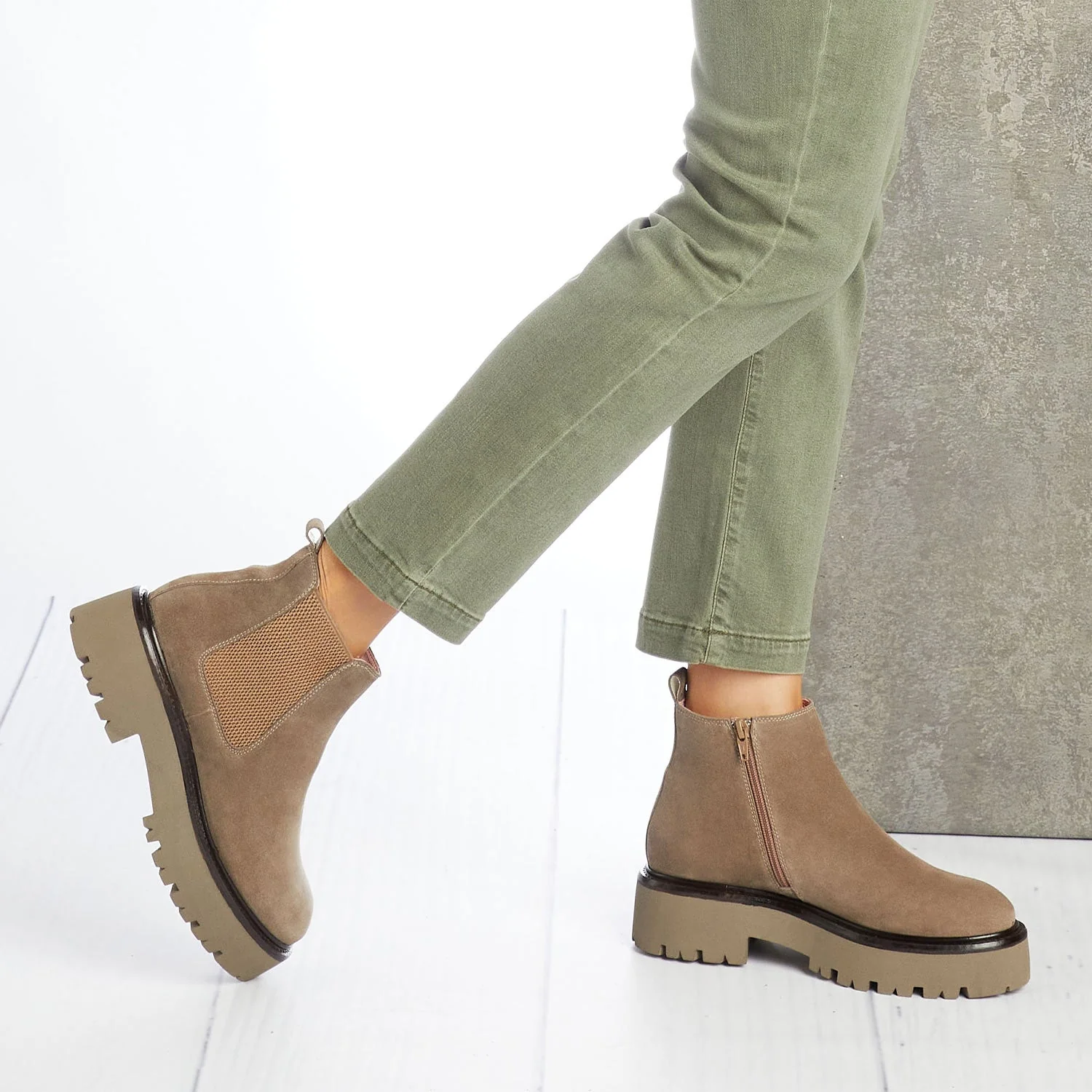 Rhea: Taupe Suede - Image 4