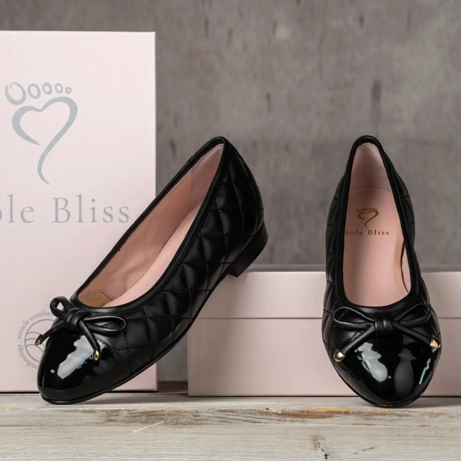 Royal: Black Quilted Leather & Patent - Image 2