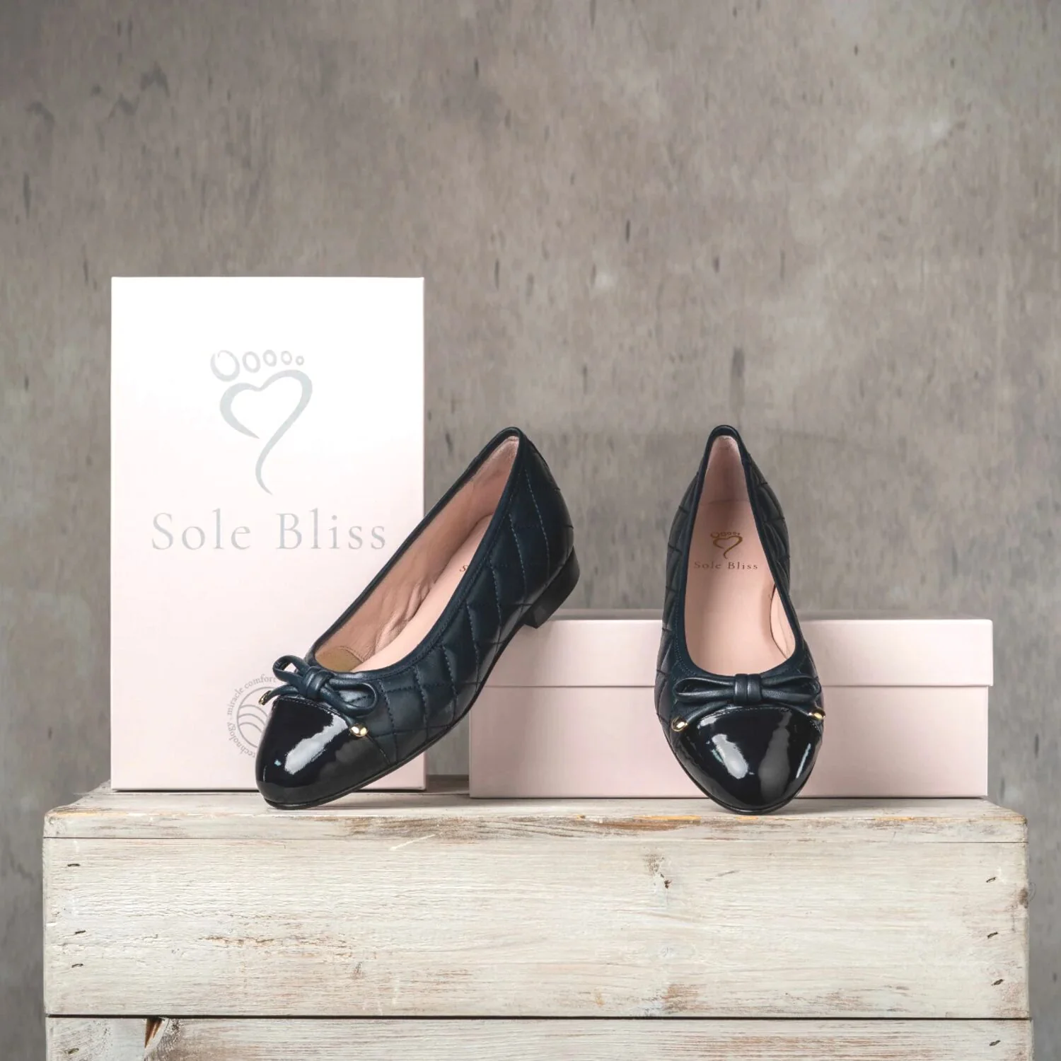 Royal: Navy Quilted Leather & Patent - Image 2