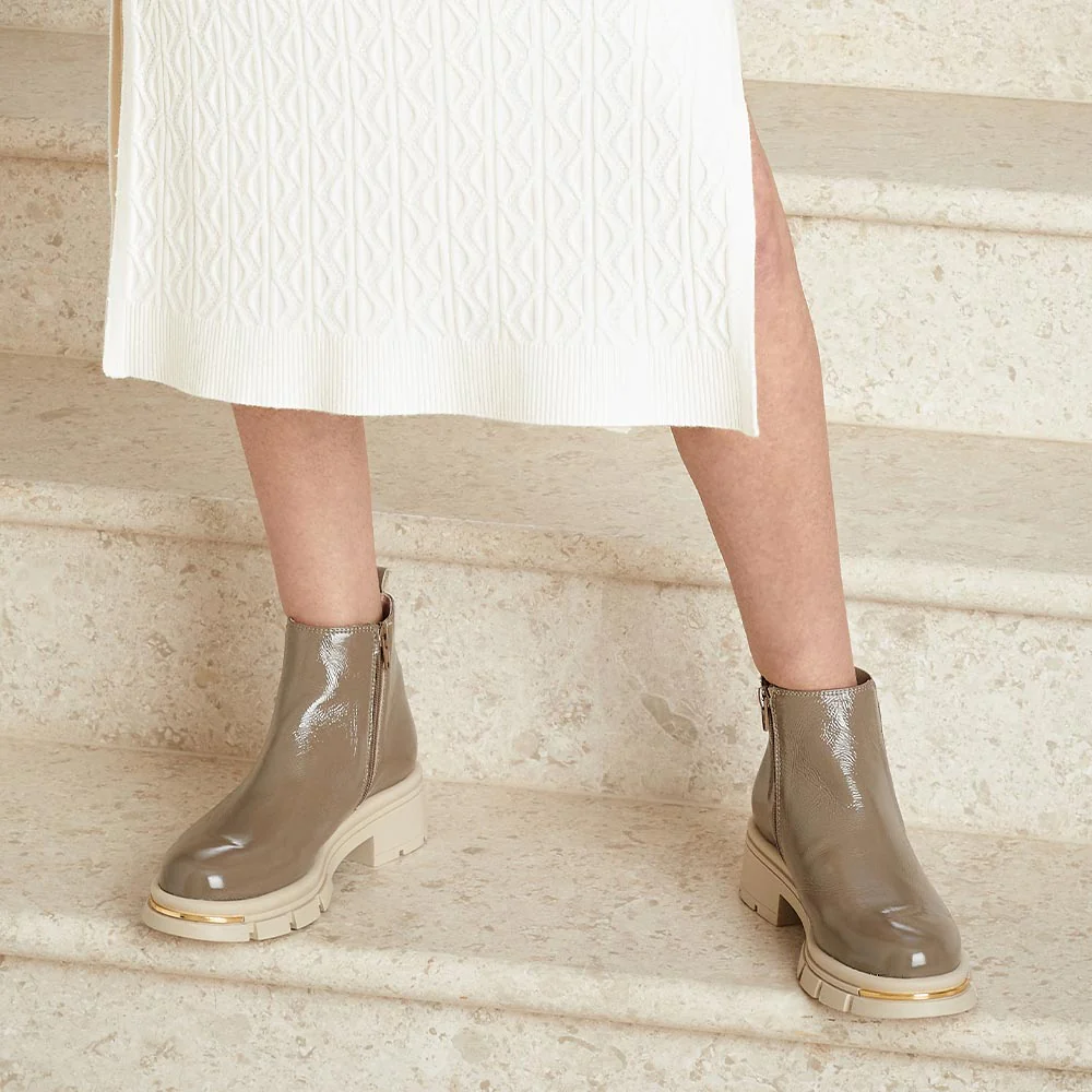 Runway: Taupe Patent Leather - Image 2