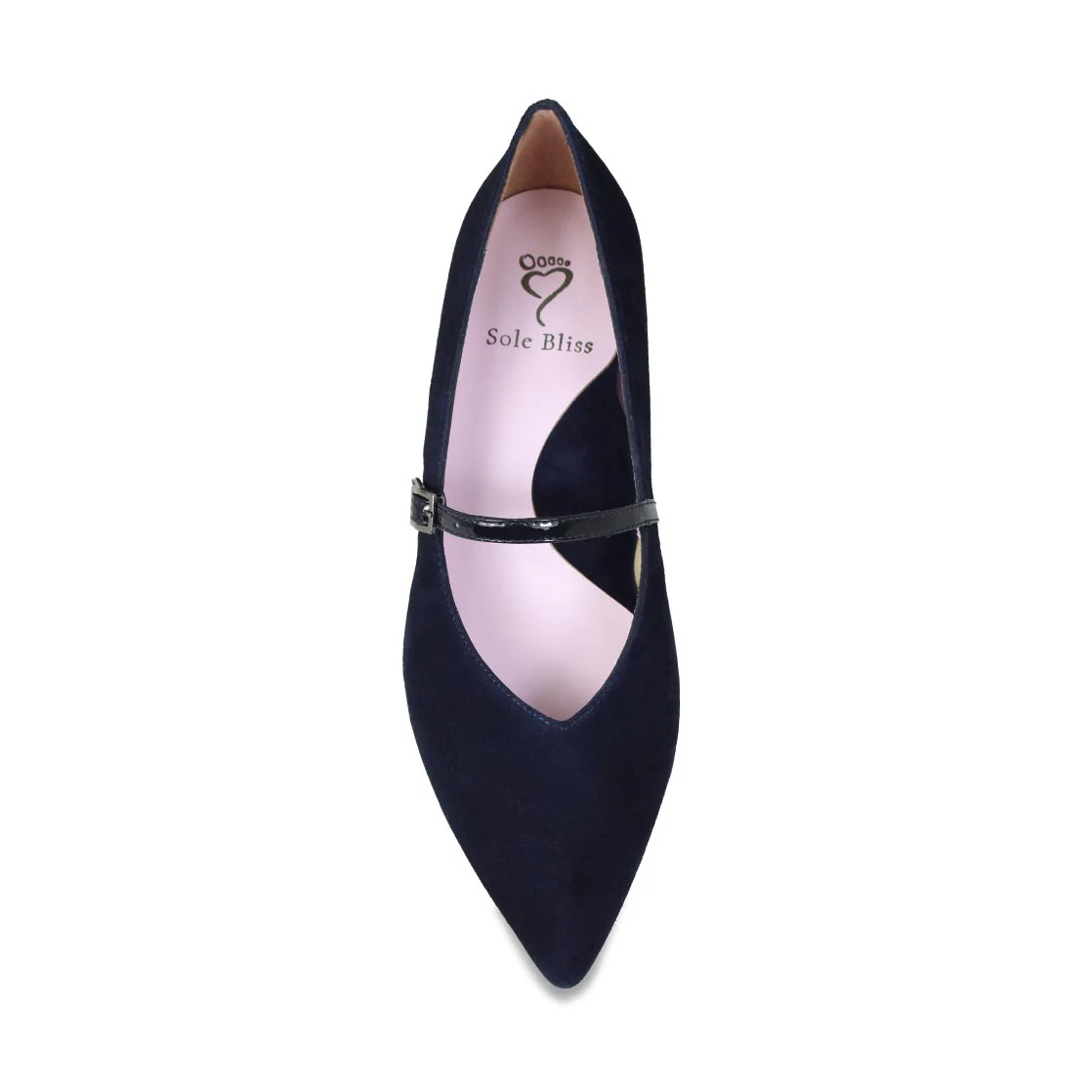 Savannah: Navy Suede & Patent - Image 3
