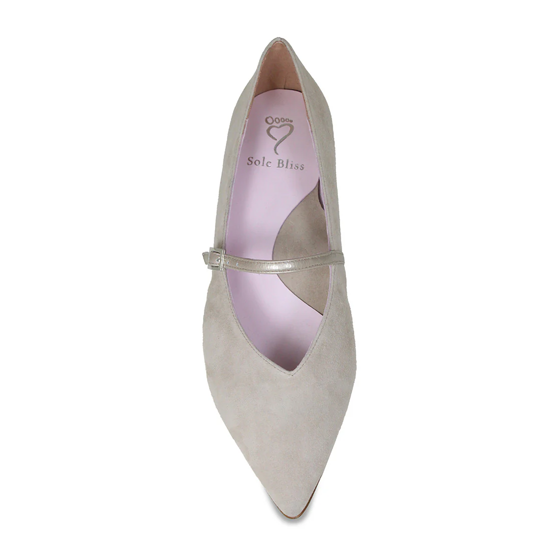Savannah: Pale Taupe Suede & Patent - Image 3