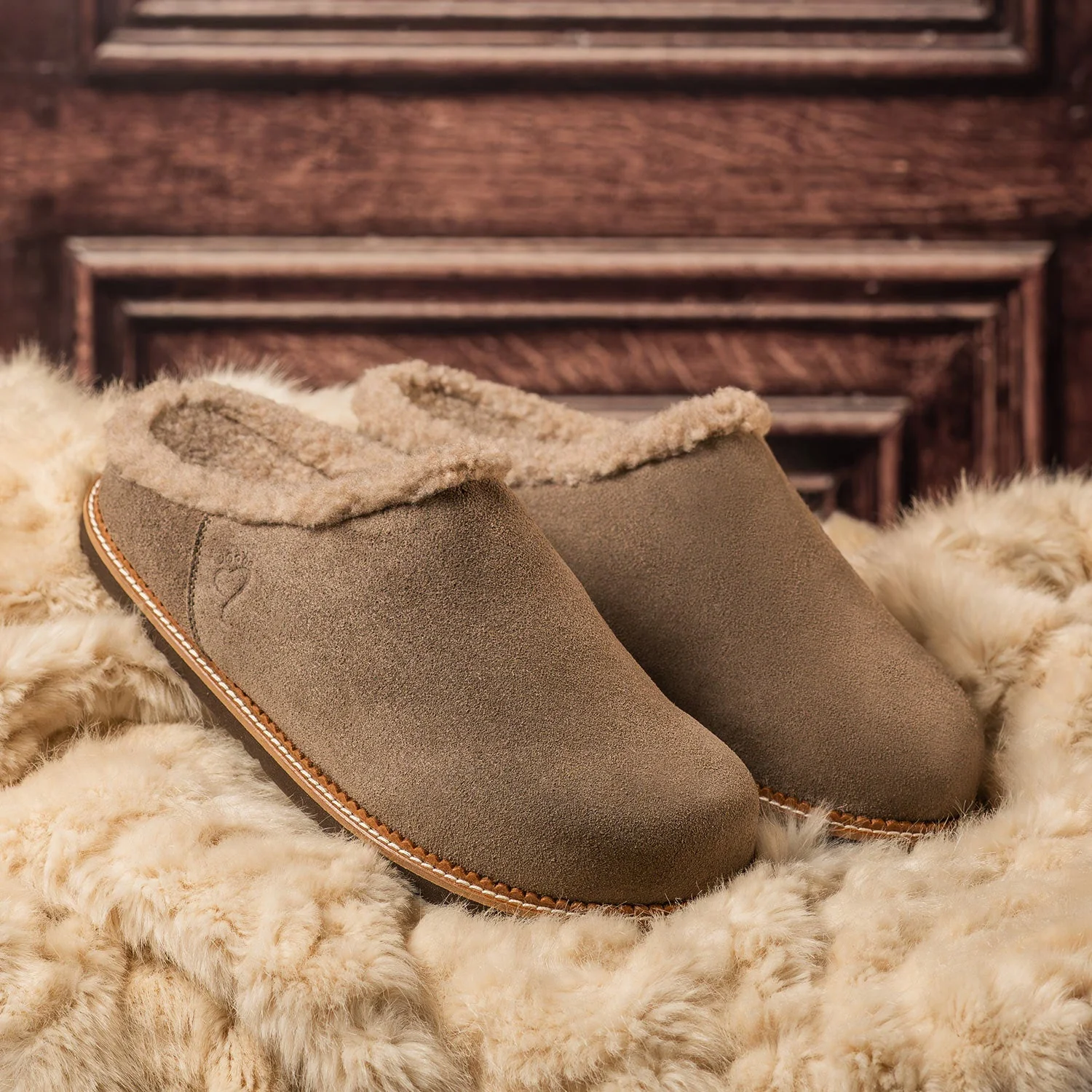 Snug: Taupe Suede & Wool - Image 4