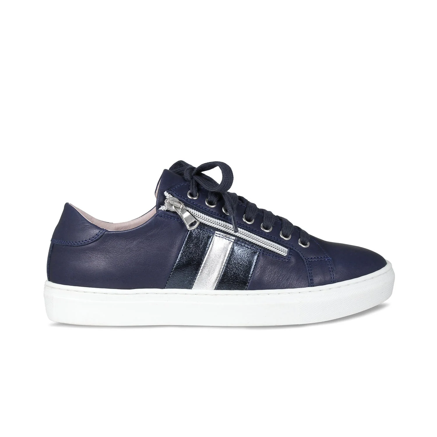 Sprint: Navy Leather & Silver