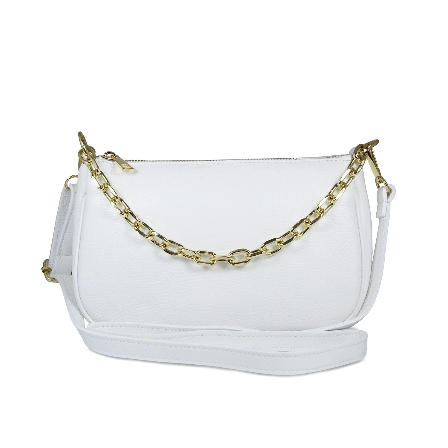 Swing: White Leather & Gold - Image 3