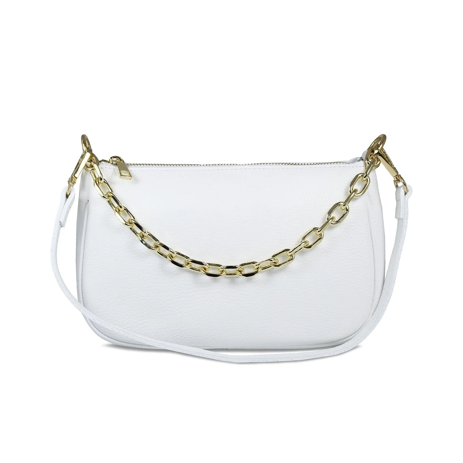 Swing: White Leather & Gold - Image 4