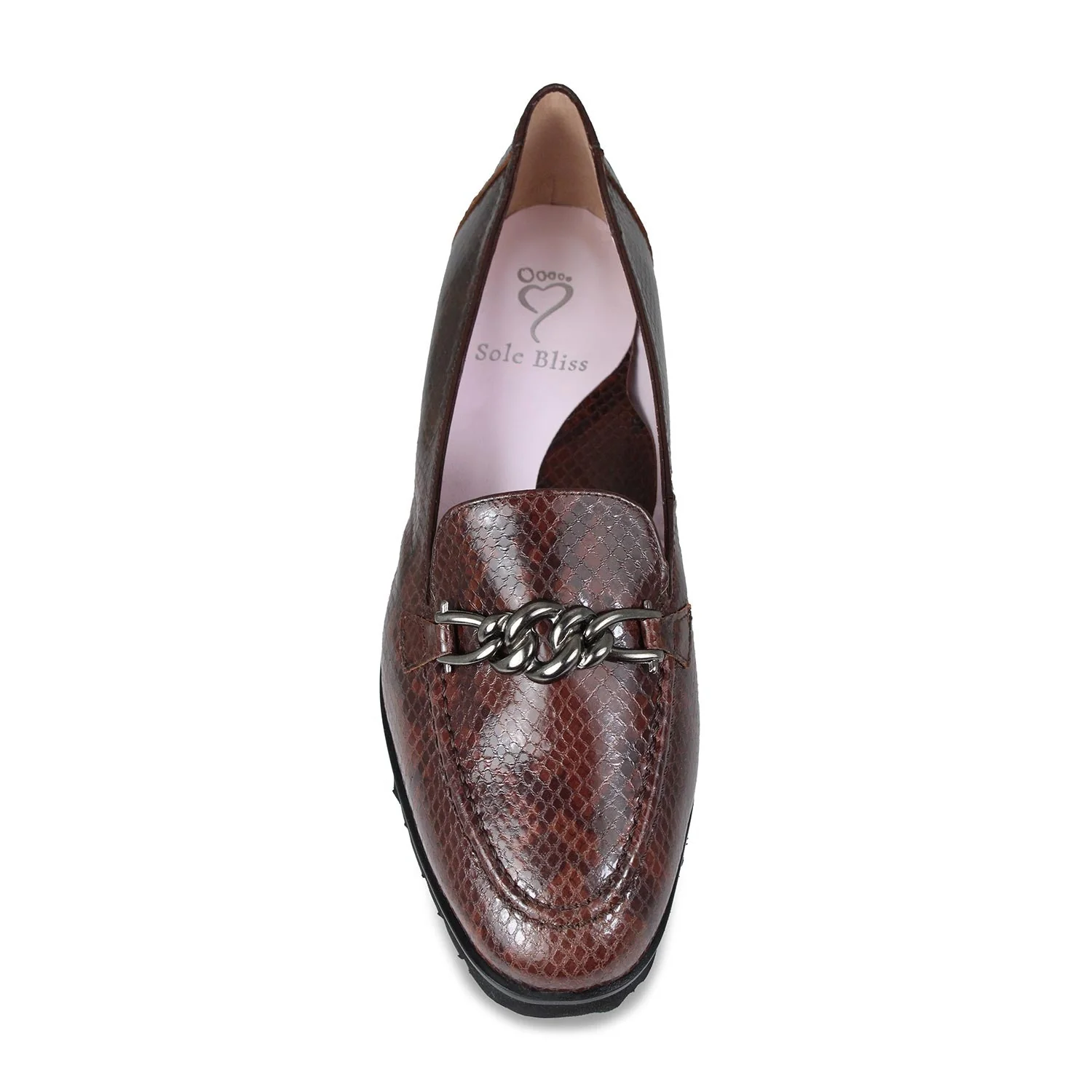 Tamara: Brown Snake Print Leather - Image 5