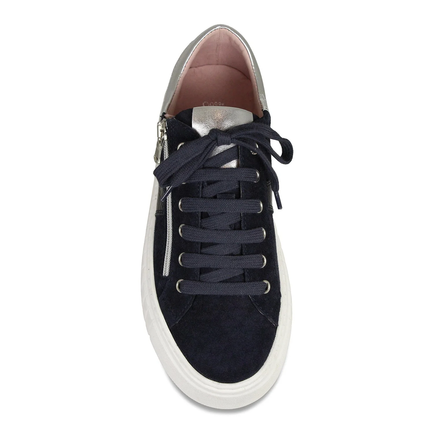 Tempo: Navy Suede, Patent & Silver - Image 4