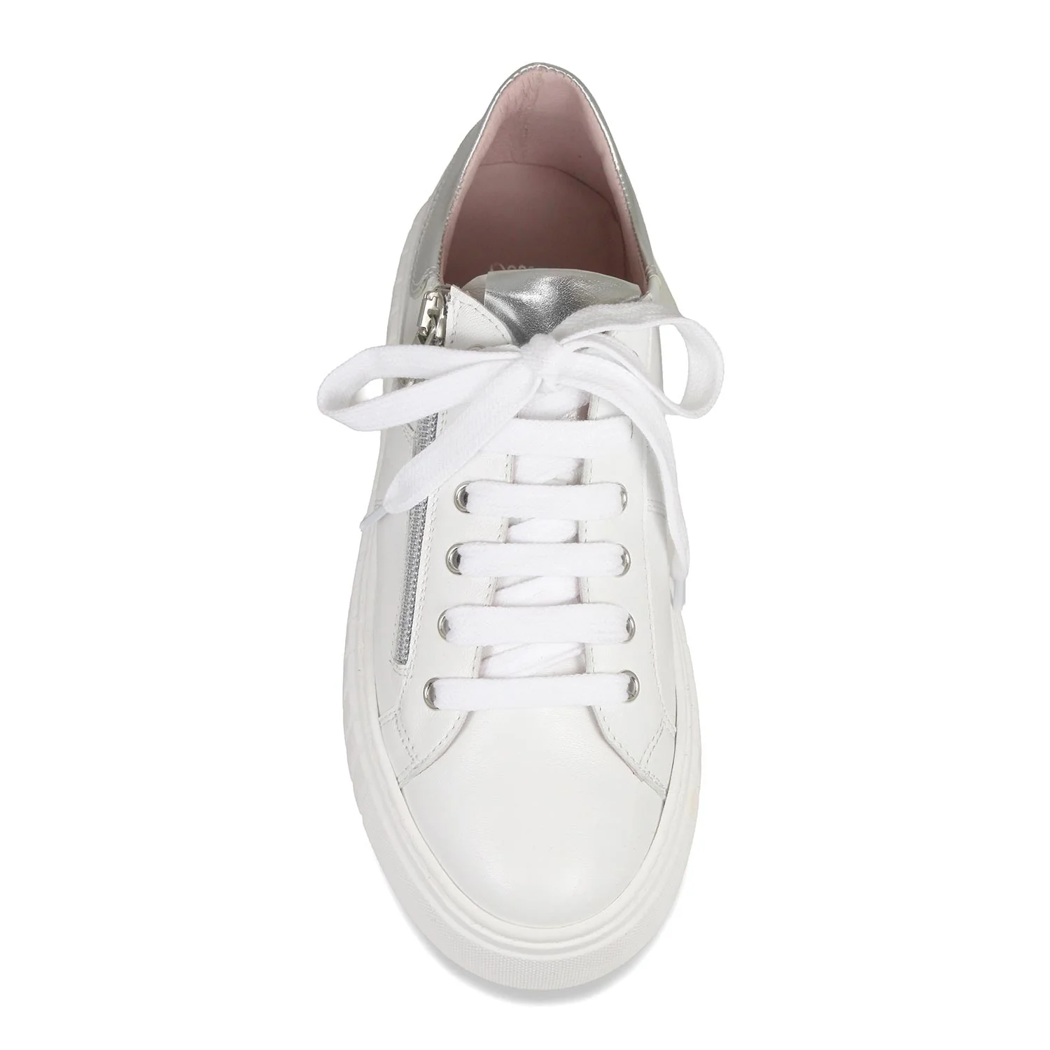 Tempo: White Leather & Silver - Image 3
