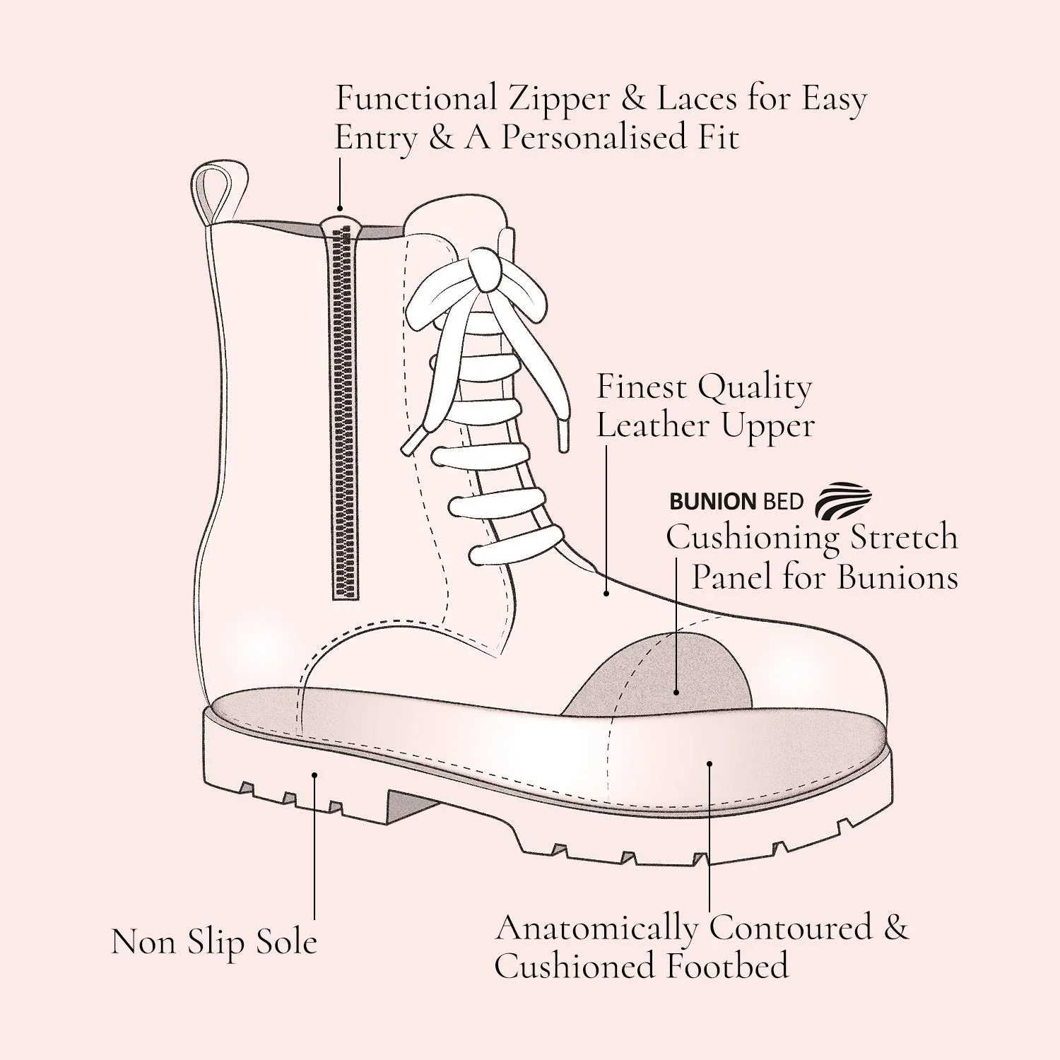 Destiny: Taupe Multi Patent & Wool Lining - Image 6