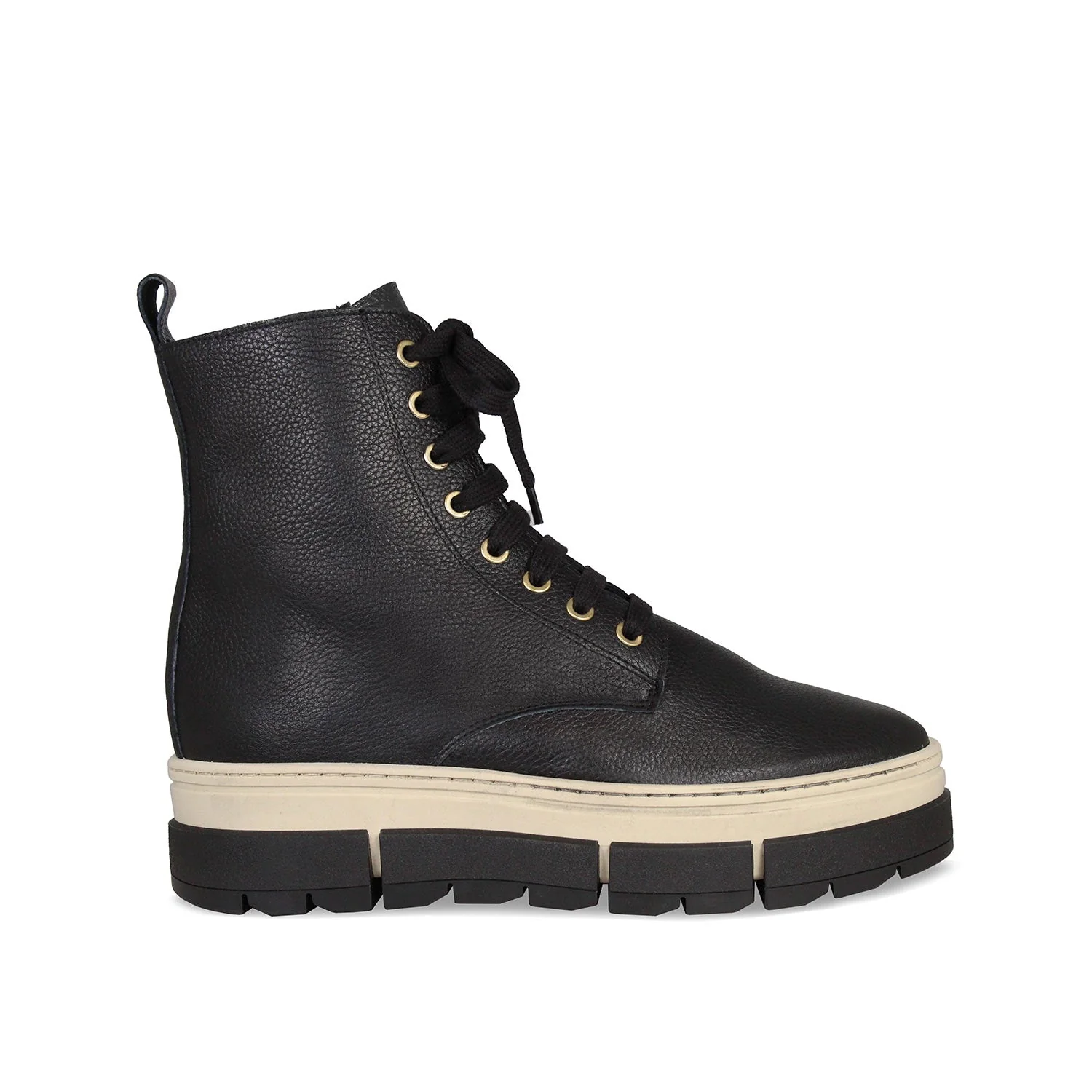 Venture: Black Leather & Shearling